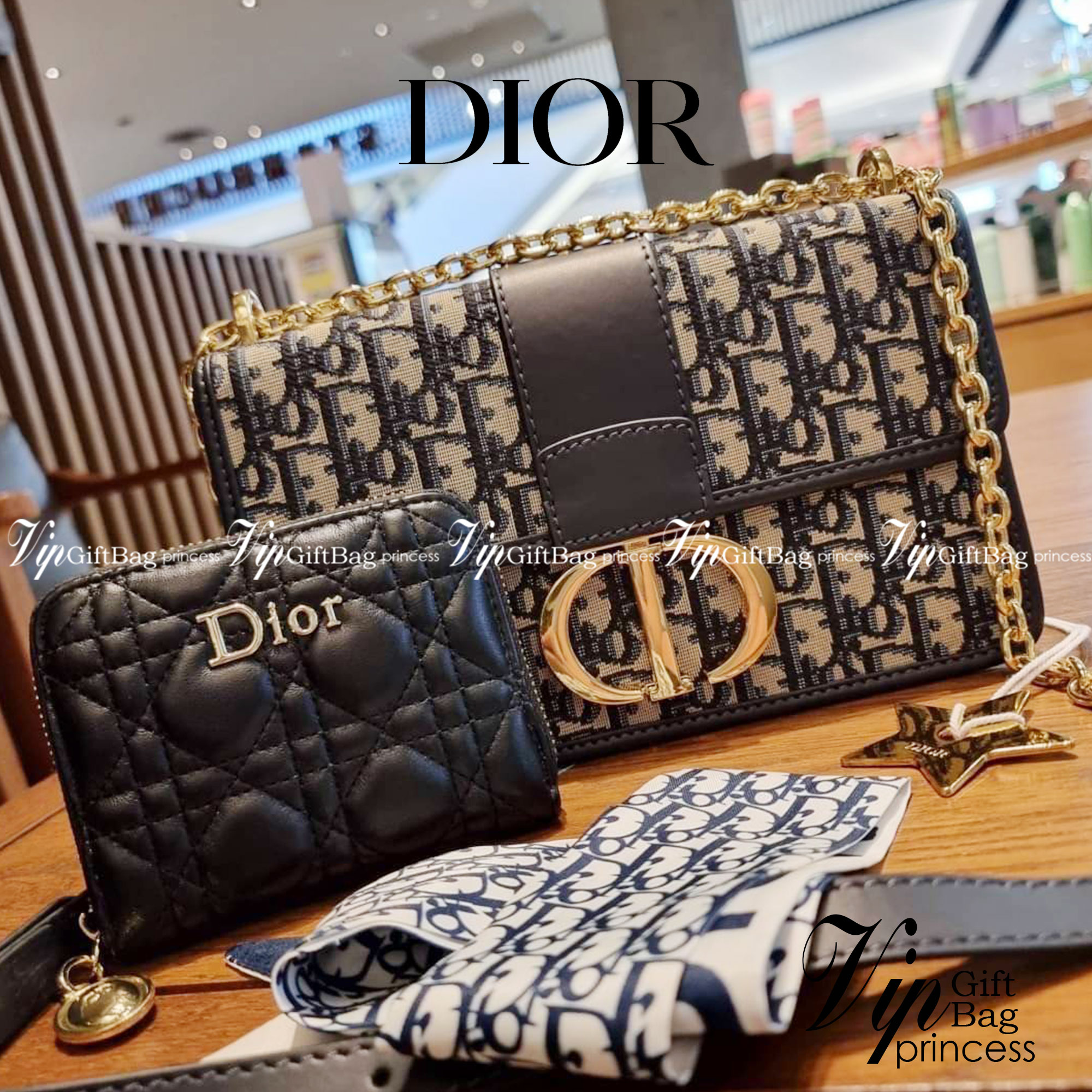 DIOR SET BAG / DIOR 30 Montaigne Bag / CD LIMITED EDITION GIFT BOX WITH GOLD STAR BOUTIQUE SET พร้อมเสิร์ฟครบชุด แรร์ไอเท็ม ที่ถูกรวมไว้ในหนึ่งเดียว กับ gift box limited จัดให้ทั้งกระเป๋าสะพายสุดหรู กระเป๋าสตางค์ใบสั้นรุ่นคลาสสิค ribbon เข้าเซ็ท และ gold 