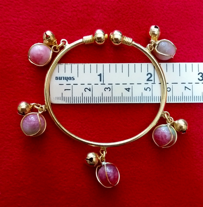 สินค้าหมดค่ะ กำไลข้อมือทองเหลืองหินฮกลกซิ่ว(ร่ำรวย โชคลาภ อายุยืน)ค่ะ