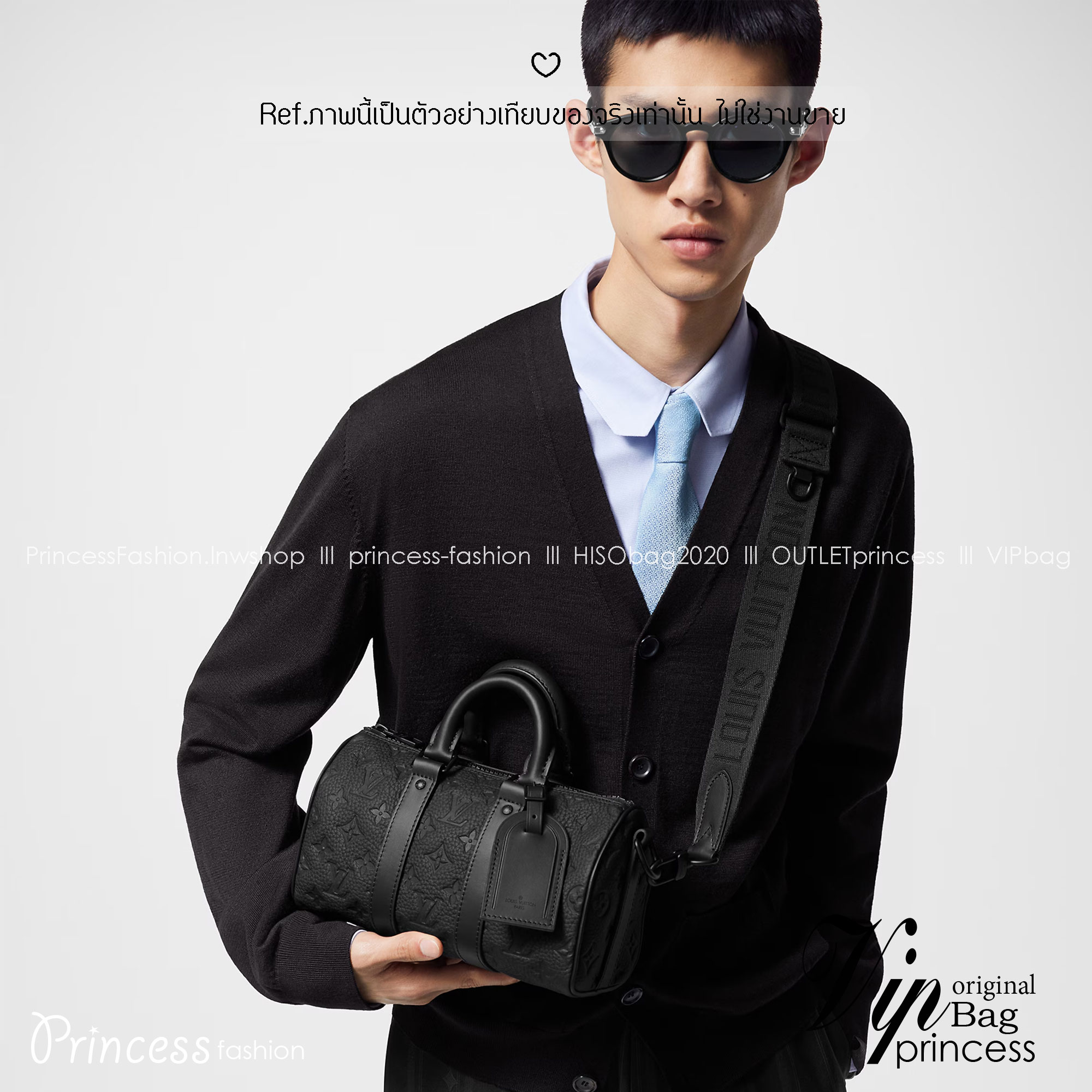 TOP ORI หนังแท้ | LV Keepall Bandoulière 25 กระเป๋าสะพายทรงหมอนสุดไอคอนิก หนังแท้ Taurillon ลายเกรน ฉลุลายโมโนแกรมสวยหรูคลาสสิก โทนสีหรูหราเข้ากันอย่างลงตัว