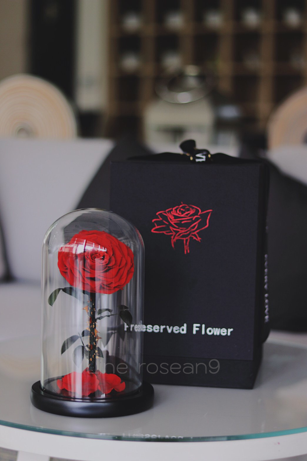 กุหลาบอมตะ กุหลาบในโหลแก้ว preservedrose กุหลาบbeauty and the beast