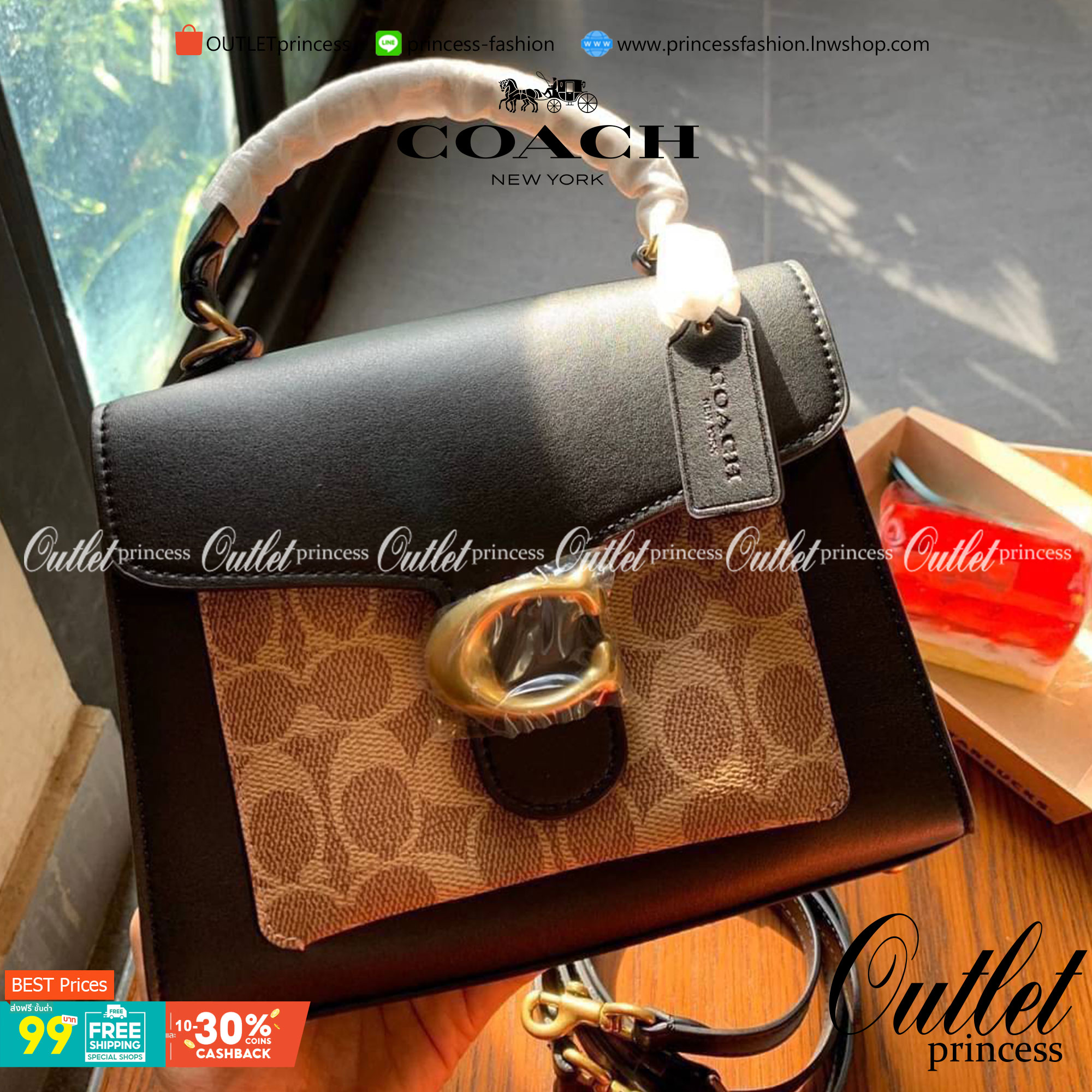 OUTLET 】COACH TABBY TOP HANDLE 20 LEATHER BAG หรูหรามากๆค่ะ สินค้าแนะนำ!! กระเป๋าถือ//สะพายข้างได้ วัสดุหนังแท้อย่างดี หนึ่งใบทำหนัง2แบบได้อย่างลงตัว สวยงาม มีอะไหล่ตัวC ใหญ่ด้านหน้าโดดเด่นหรูมากๆค่ะ 🔺เปิดปิดแบบกดล็อค ภายในมี2ช่องสำหรับใส่ของ สามา