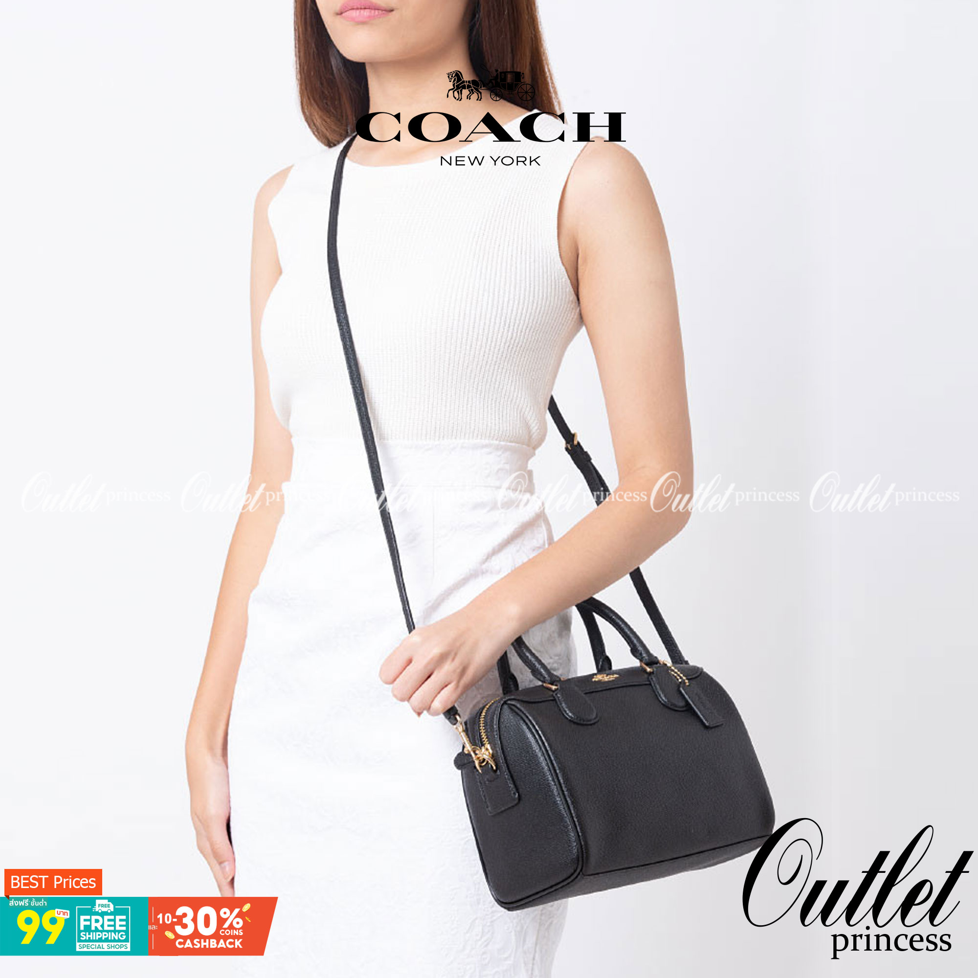 รุ่นอะไหล่ทองเข้าแล้วจ้าา ห้ามพลาดค่ะ Coach Bennett Boston Bag in Crossgrain Leather ((32202)) พร้อมส่ง รุ่นที่สาวๆหลายๆคนถามถึงกันค่า! กระเป๋าทรงหมอน หนังแท้ ลายหนังสวยมากค่ะ ไม่ว่ายุคไหนๆก็สวย ดูดี ทรงฮิตในตำนานค่ะ ✔️อะไหล่ทองหรูสวย เปิดปิดกระเป๋