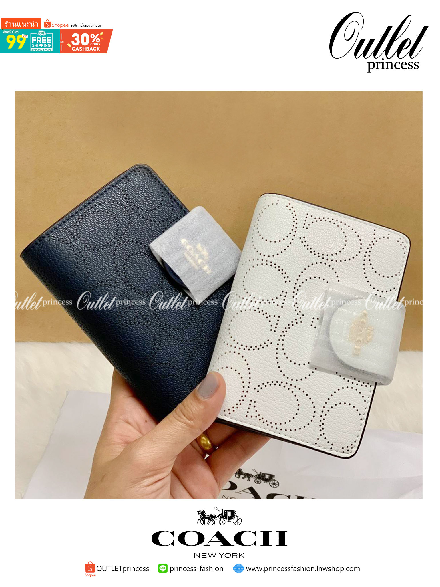 สวยมากๆ ห้ามพลาดเลยนะคะ! COACH MEDIUM CORNER ZIP WALLET IN SIGNATURE ((C4768)) พร้อมส่งค่ะ! กระเป๋าเงินใบขนาดกลางๆ กำลังดี หนังแท้ลายฉลุรูปตัวC ทั้งใบ สวยงามน่าใช้มากๆ ภายในมีช่องเสียบบัตรได้ถึง10ช่อง//ช่องใส่ธนบัตรหนึ่งข่องสามารถใส่แบงค์พันตามยาวได้เลยค่