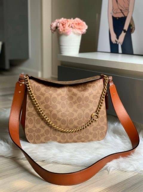 Coach Signature Chain Hobo In Signature Canvas พร้อมส่ง 4 สี