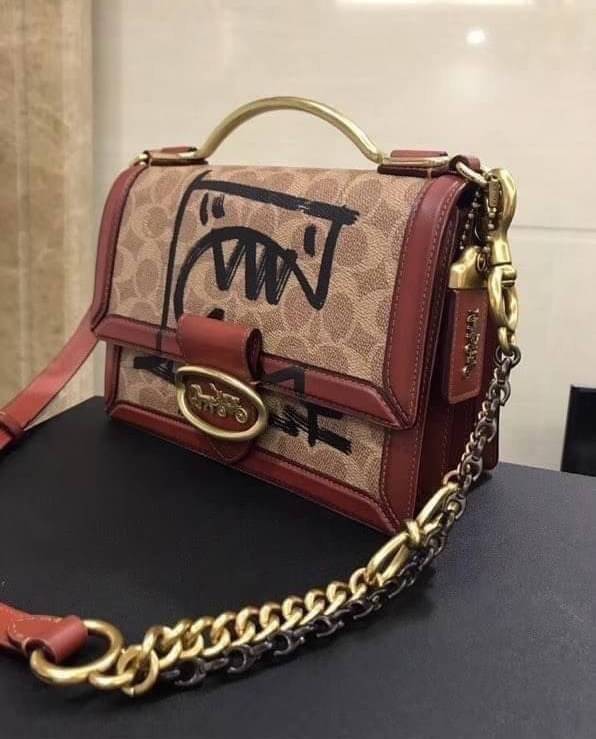 Coach Riley Top Handle 22 In Signature Canvas With Rexy Bag