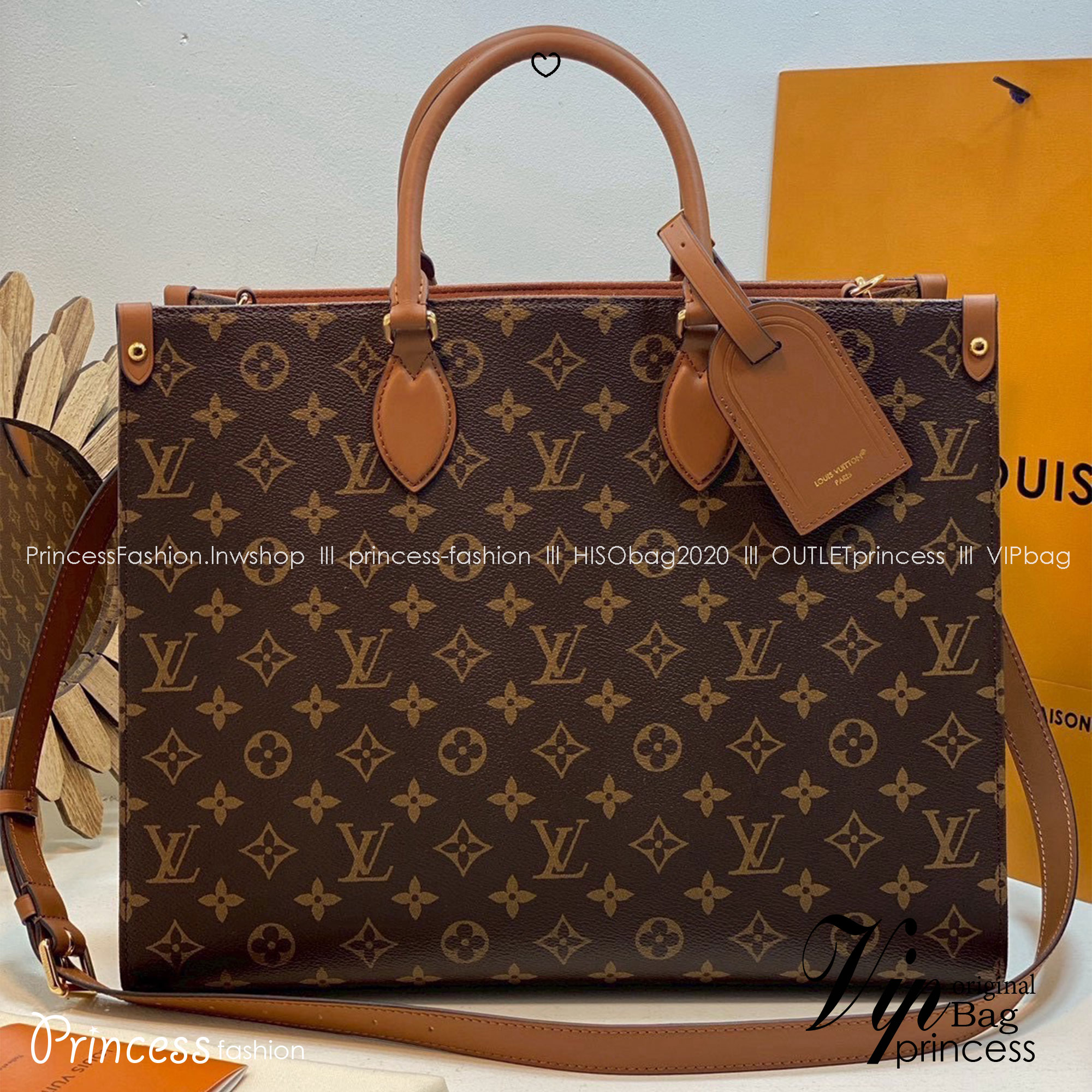 TOP ORI หนังแท้ | LV OnTheGo Organizer Bag 37cm กระเป๋าสะพายทรงโท้ทใบใหญ่ คู่หูที่สมบูรณ์แบบสำหรับชีวิตในเมือง รังสรรค์จาก Monogram แคนวาสอันเป็นเอกลักษณ์ของเมซง