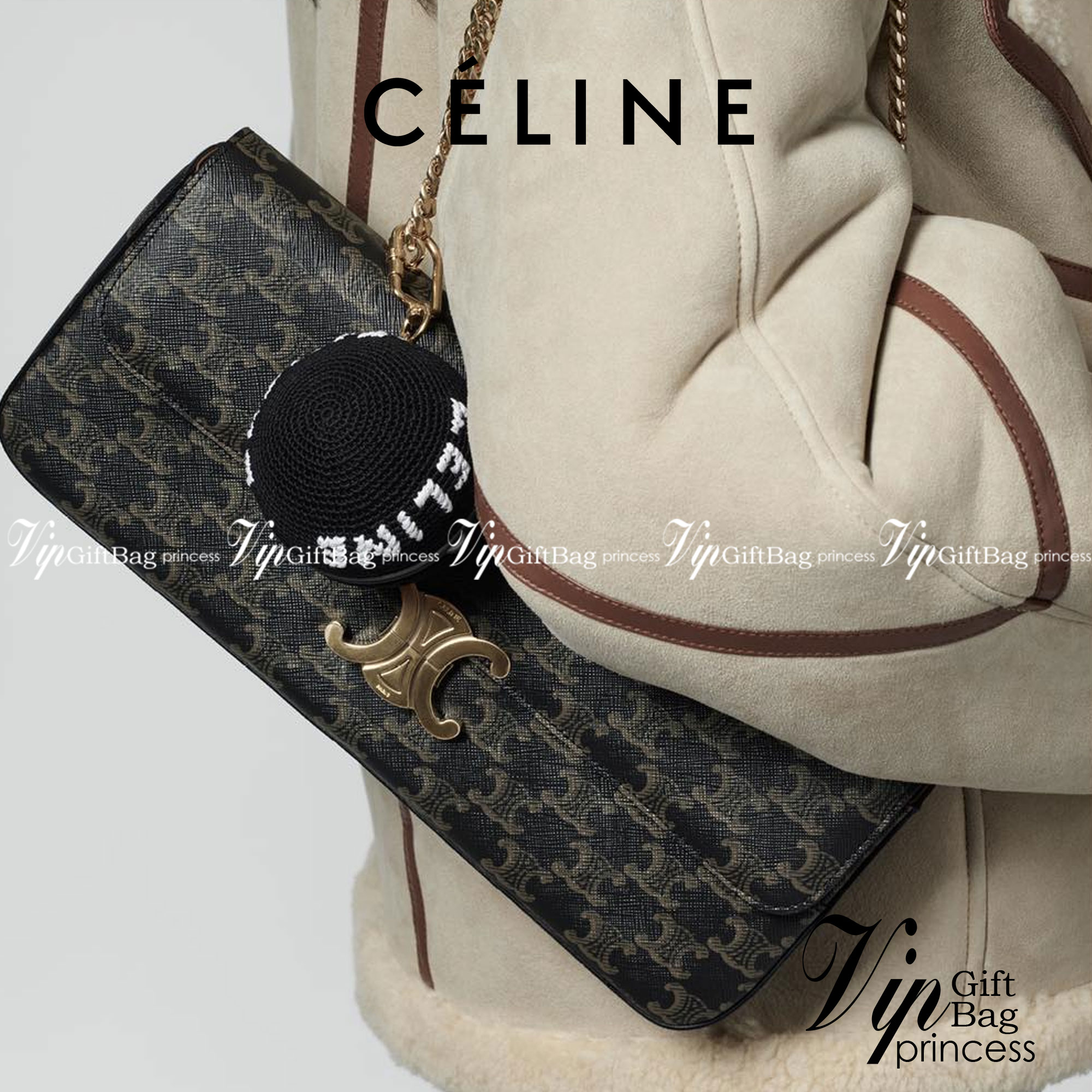 หนังแท้ CELINE TRIOMPHE CHAIN SHOULDER BAG INTRODUCING THE NEW CELINE BAG / CELINE CHAIN BAG TRIOMPHE IN SHINY CALFSKIN CELINE WOMEN WINTER 21 ก็ปังๆ ยาวๆ ไปเลยสิค่ะ งานหนังแท้ทั้งใบสวยหรู สวยมากกก เก๋มาก ต้องมีแล้วค่าา แบบใหม่ล่าสุด งานพึ่งเข้ามาน้อยน้าา