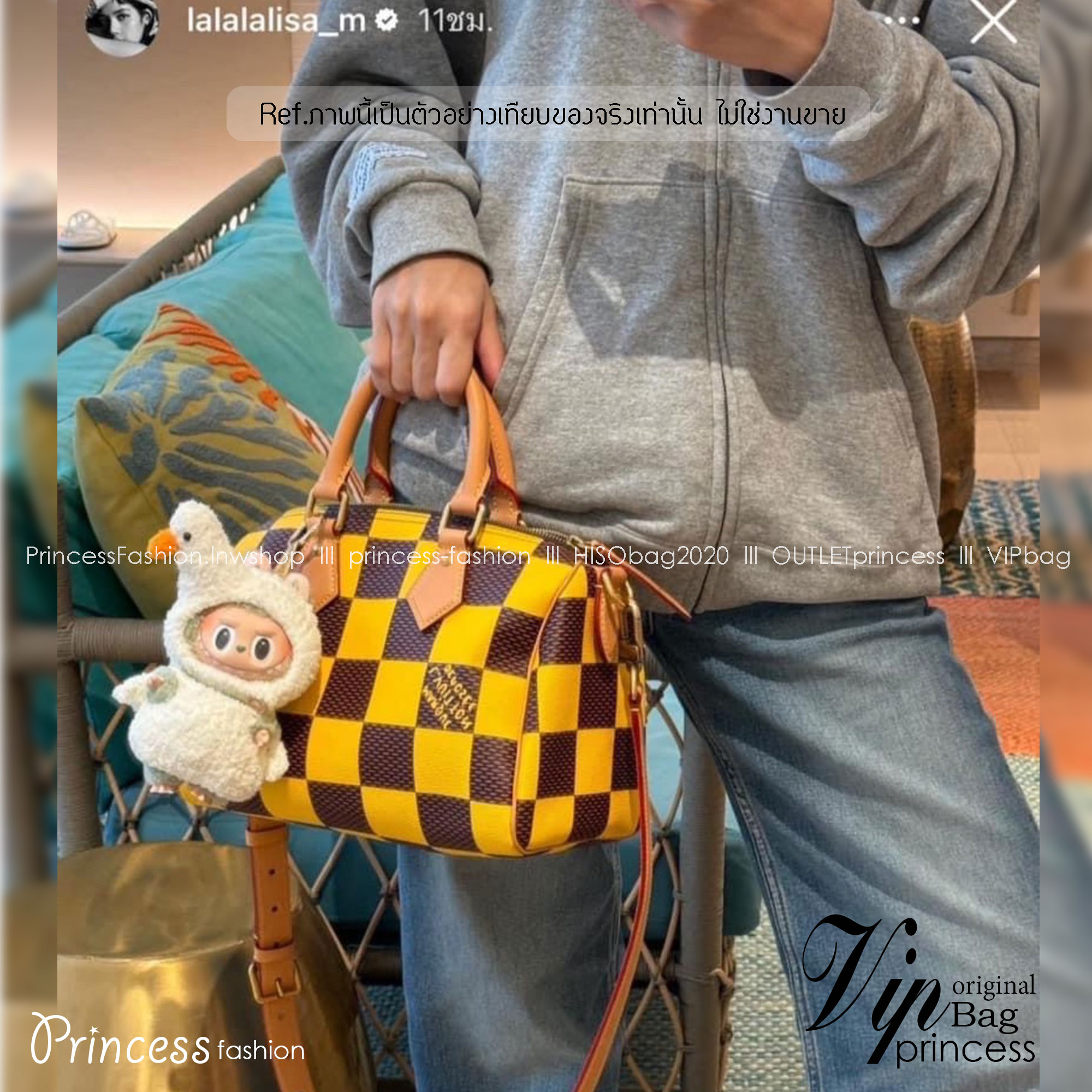LV Speedy 25 Bandoulière Damier Pop กระเป๋าสะพายสปีดี้สีใหม่ Jaune Mat ราพุ่งไปแล้ว หลังจากตะลิชถือ รีบจับจองนะคะ ล็อทหน้าราคาอับแน่นอนเลยค่า