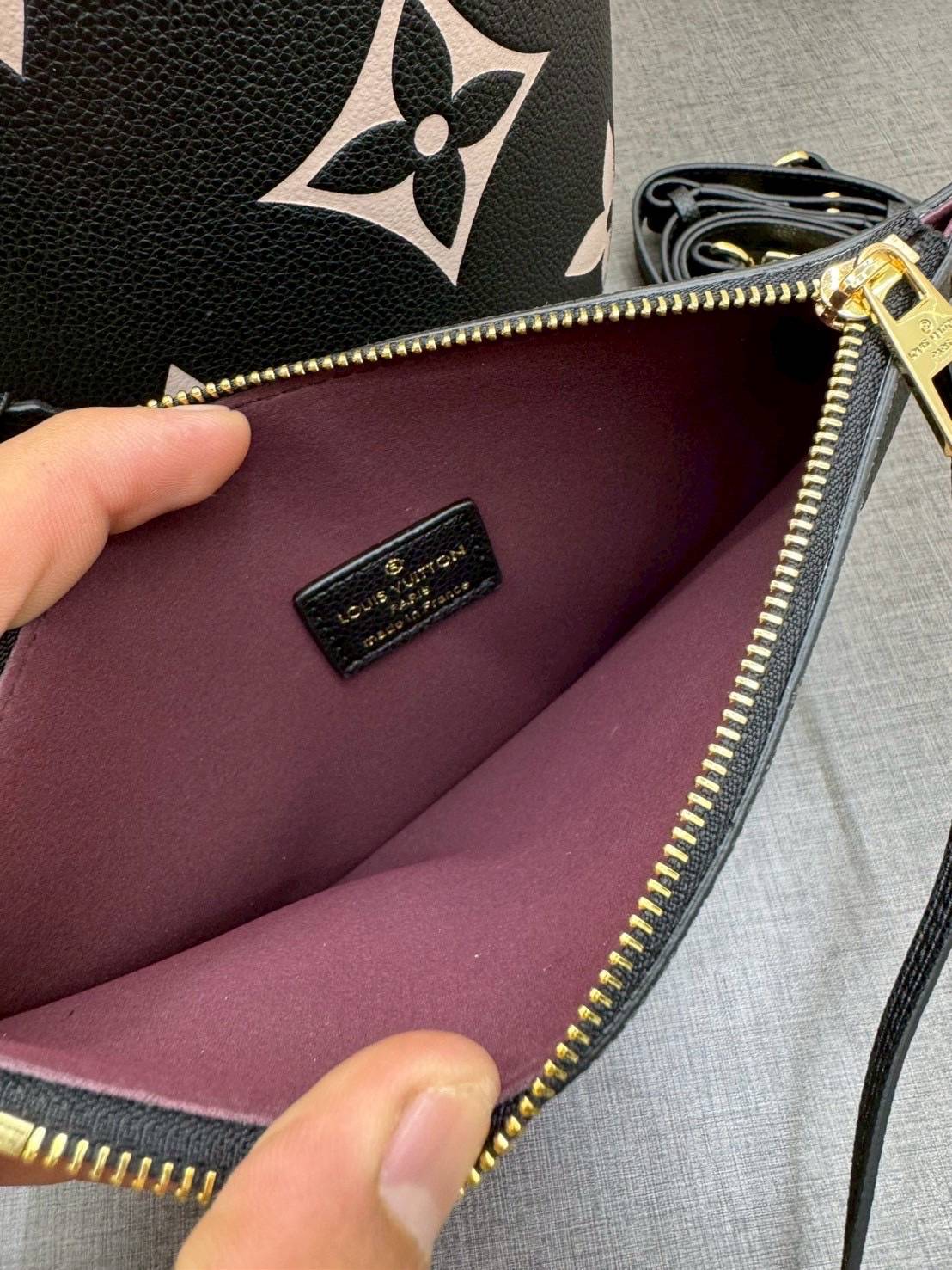 ORI หนังแท้ | LV NeoNoe MM Bucket bag Monogram Flower กระเป๋าสะพายทรงบัคเก็ต ลาย Monogram Flower โดดเด่นเพิ่มสไตล์ มีเสน่ห์ชวนหลงใหล