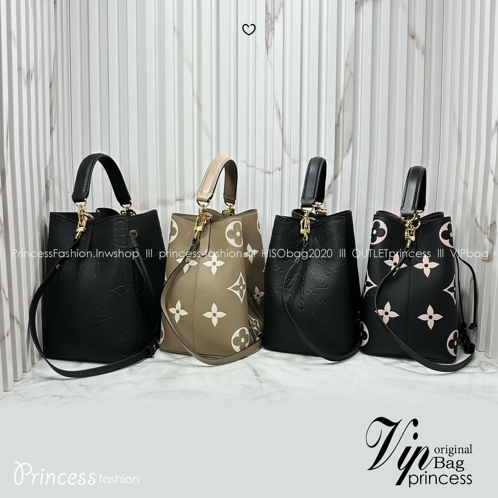 ORI หนังแท้ | LV NeoNoe MM Bucket bag Monogram Flower กระเป๋าสะพายทรงบัคเก็ต เอกลักษณ์ LV และลาย Monogram Flower อันโดดเด่นเพิ่มสไตล์ มีเสน่ห์ชวนหลงใหล