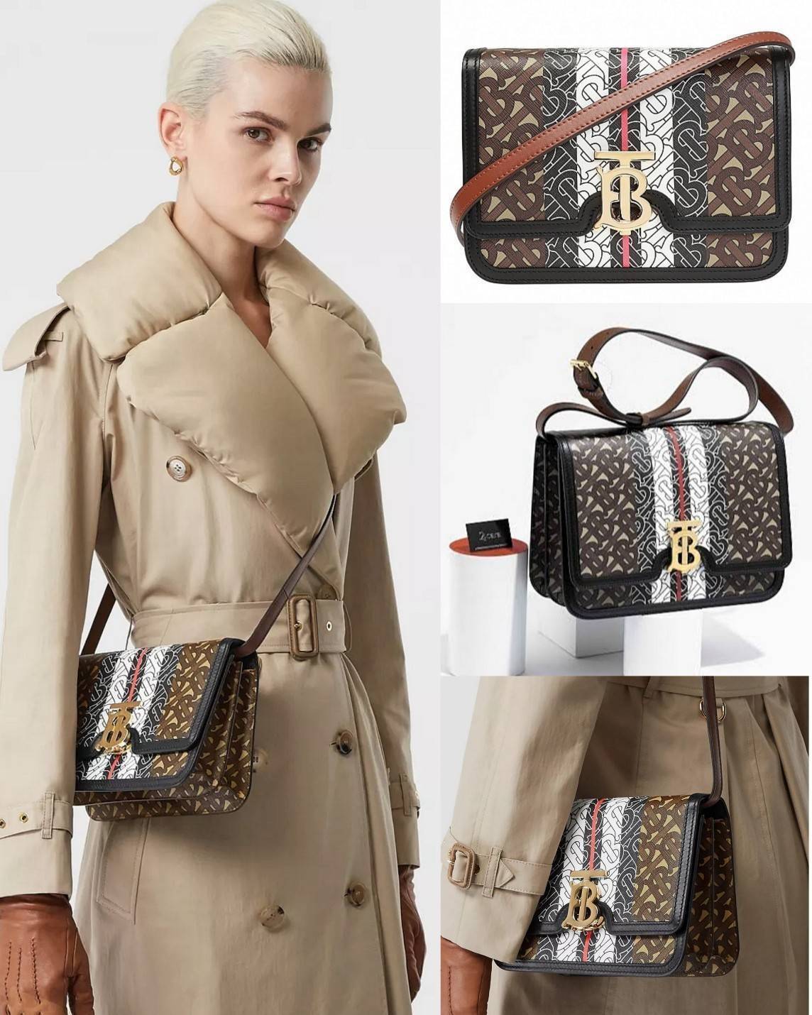 พรีเมี่ยมกิ๊ฟแท้ 100% 】BURBERRY FRAGRANCES LEATHER CROSSBODY BAG VIP GIFT WITH PURCHASE (GWP) กระเป๋าสะพายพรีเมี่ยมกิ๊ฟรุ่นใหม่ล่าสุด Limited จาก BURBERRY Perfume DutyFree