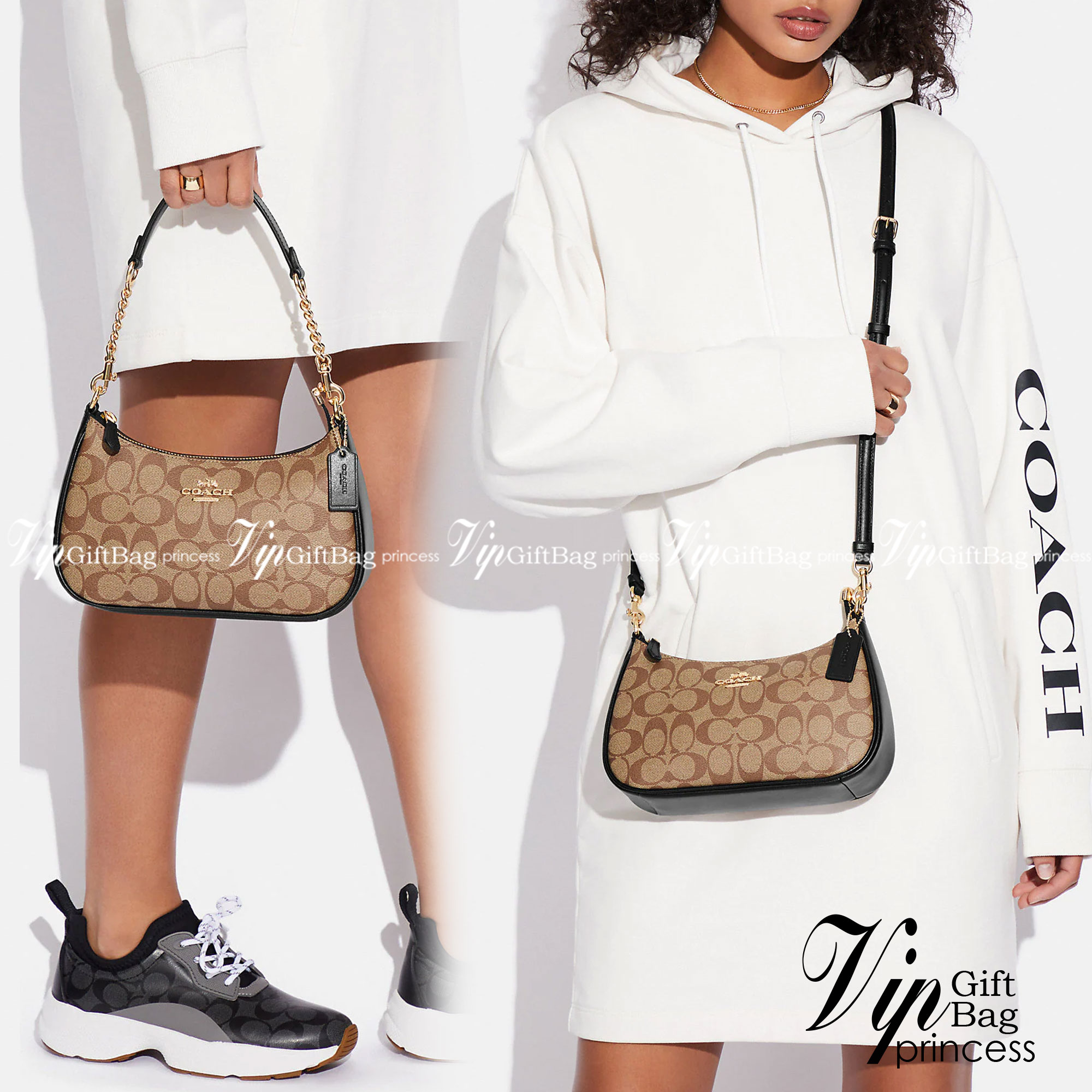 พร้อมส่งครบสี สวยทุกสีเลยค่า😘 ((CA173//CA209//CA548)) COACH TERI SHOULDER BAG 🔹กระเป๋าทรงพอช ในรูปแบบหนังแท้ หนังนิ่มสวยมากค่ะ