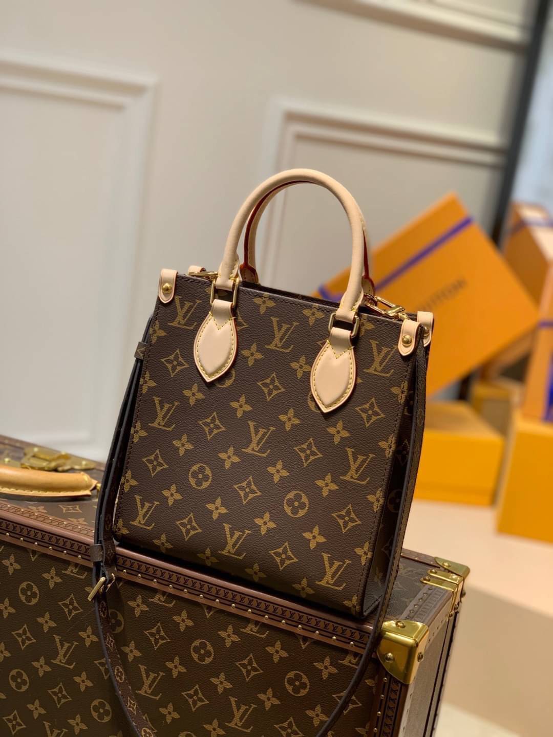 LV Sac Plat BB / LV Tote Bag เกรดใช้งานสลับใบจริงได้ เทพออริจินอล เนื้องานสวยงาม หนังแท้ ภาพสินค้าถ่ายจากงานขายจริงใช้งานต่างประเทศได้