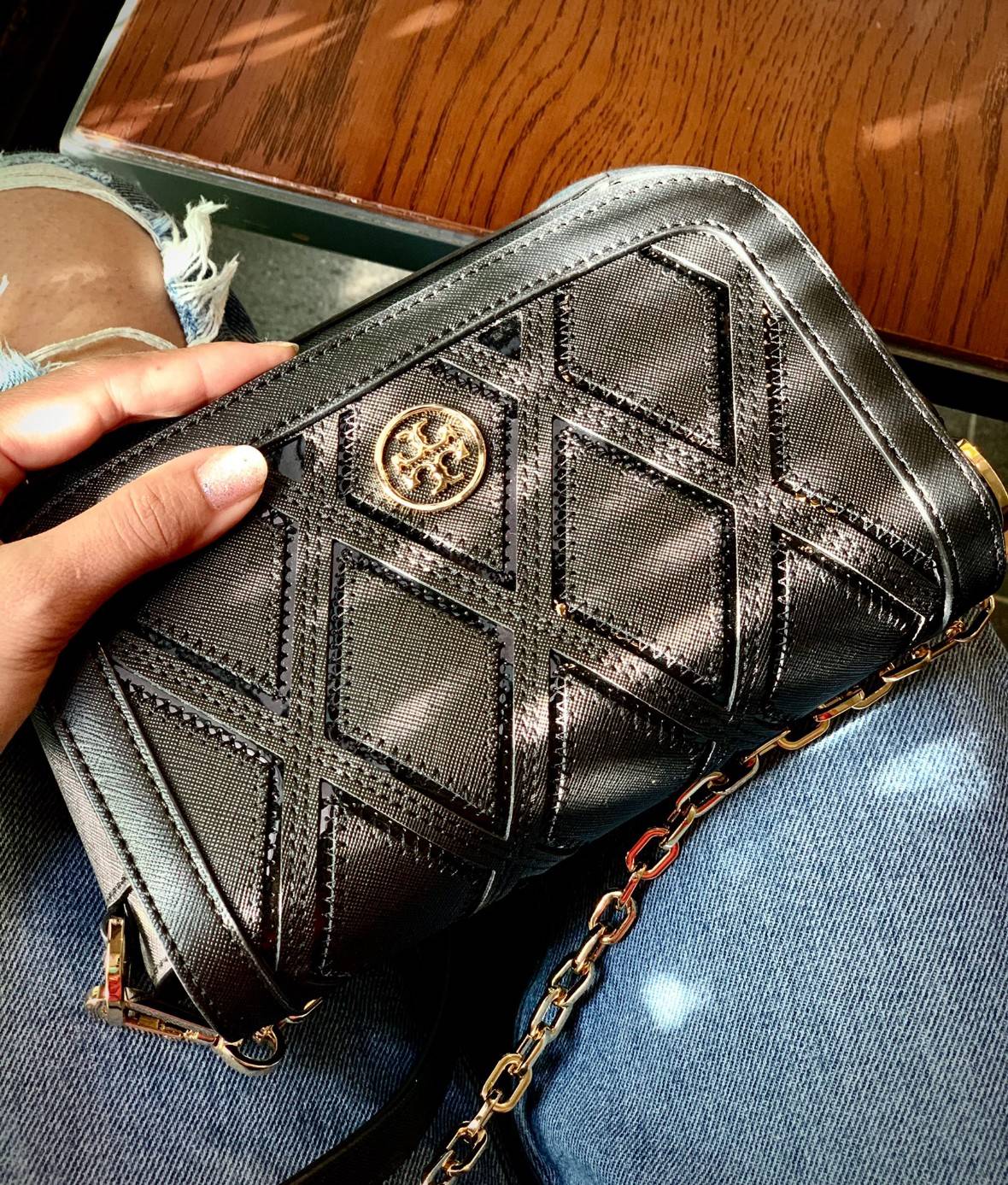 ของแท้ 💯% 】รุ่นที่เคยทำสถิติการขายได้1,000ใบ ในเวลาเดือนกว่าๆ!! TORY BURCH ROBINSON WOMEN CHAIN BAG