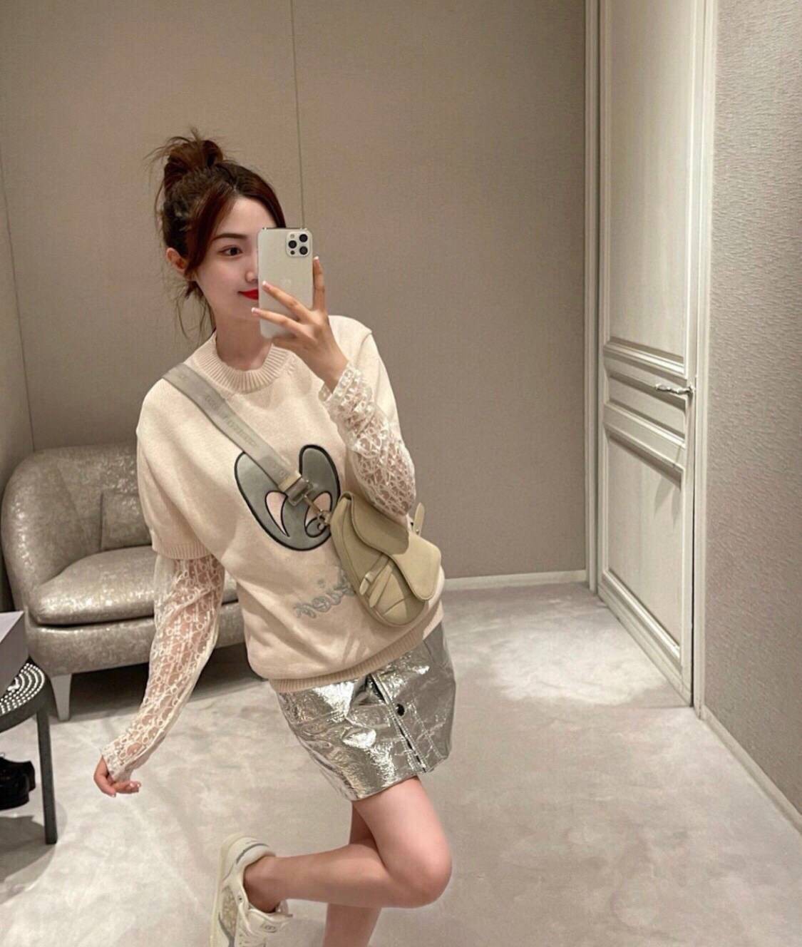 หนังแท้ DIOR GRAINED CAFLSKIN MINI SADDLE BAG พร้อมส่งที่ไทย งานหนังแท้ออริจินอล ภาพสินค้าถ่ายจากงานขายจริง ใช้งานต่างประเทศได้