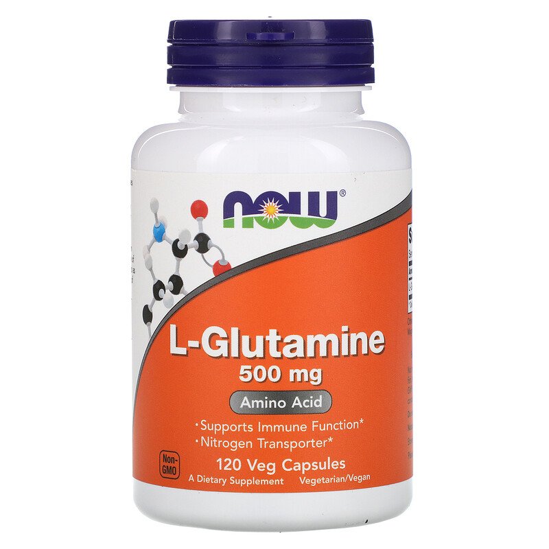 Now Foods L-Glutamine 500 mg 120 Veg Capsules