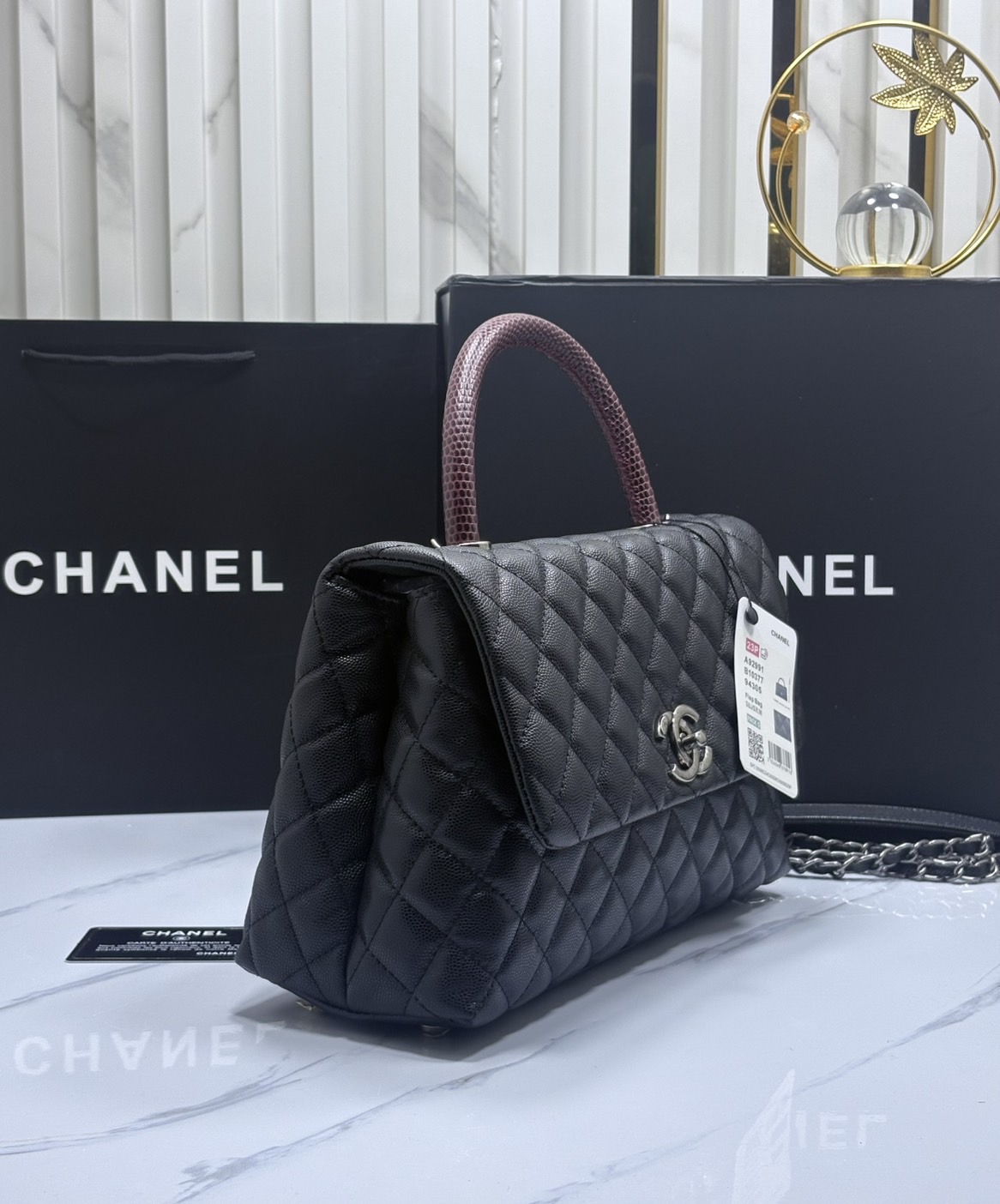 ORI หนังแท้ | Chanel Coco Top Handle Bag Medium 30cm กระเป๋าสะพายสุดคลาสสิค สวยหรูดูแพงเป็นอมตะ