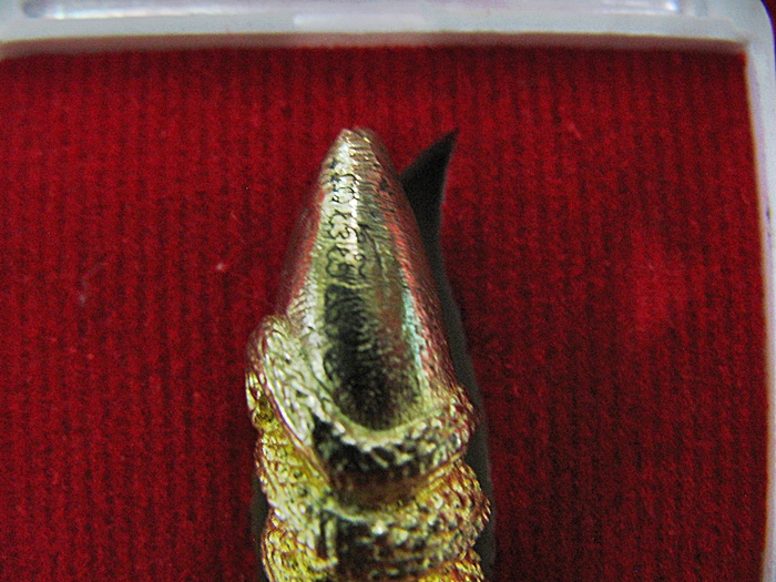 เขี้ยวเพชรนาคามหาโชคโภคทรัพย์พิมพ์เล็ก เนื้อทองทิพย์ รุ่นมหาเศรษฐี ปี60 พร้อมกล่องเดิมและใบคาถาค่ะ