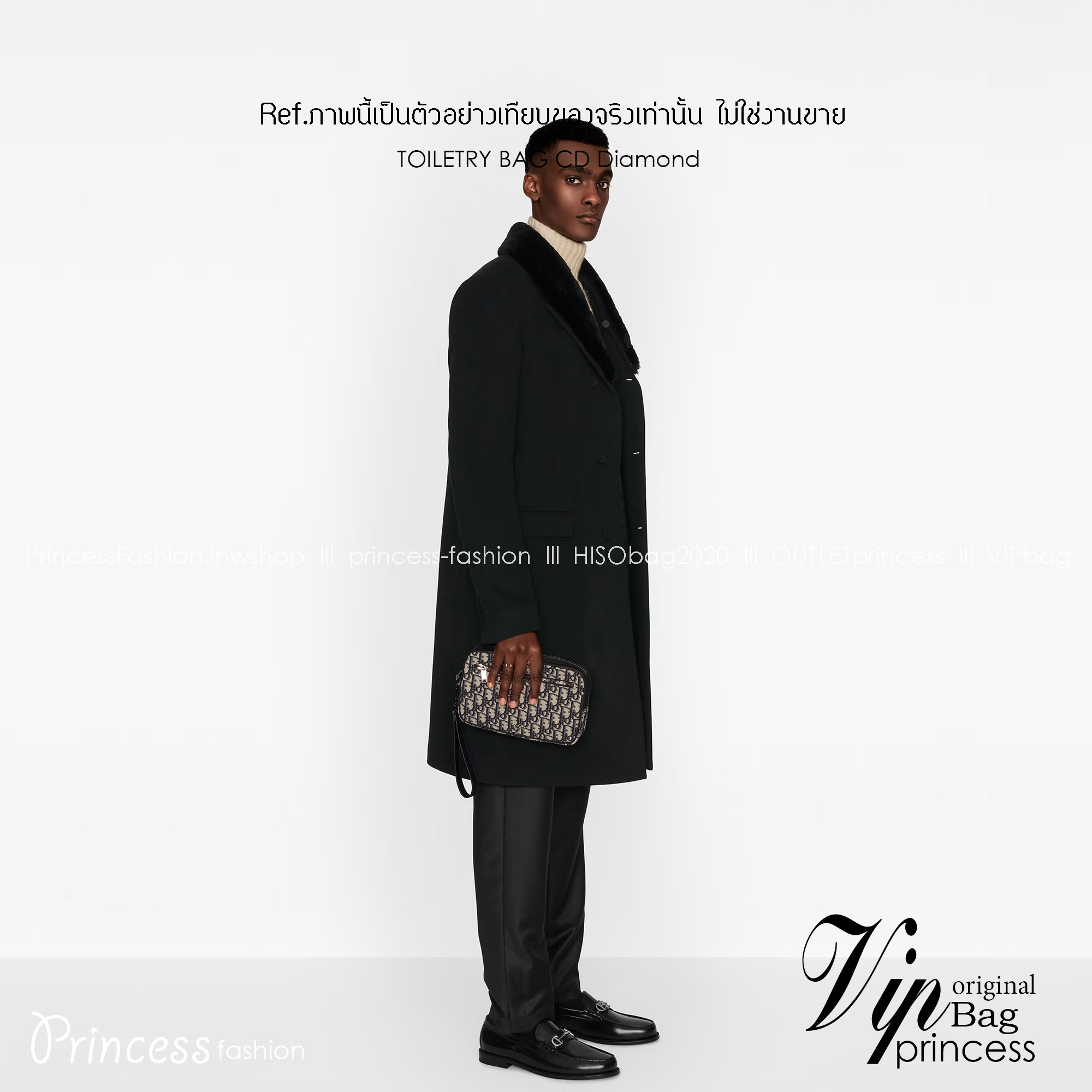 DIOR TOILETRY BAG Oblique Jacquard / Dior Toiletry Handbag พร้อมส่ง กระเป๋าถือมีสายคล้องมือ สวยหรูหราเป็นเอกลักษณ์แบรนด์ **สินค้าเกรดท็อปออริจินอล 1:1 สลับแท้ เกรดดีสุด ใช้งานต่างประเทศได้