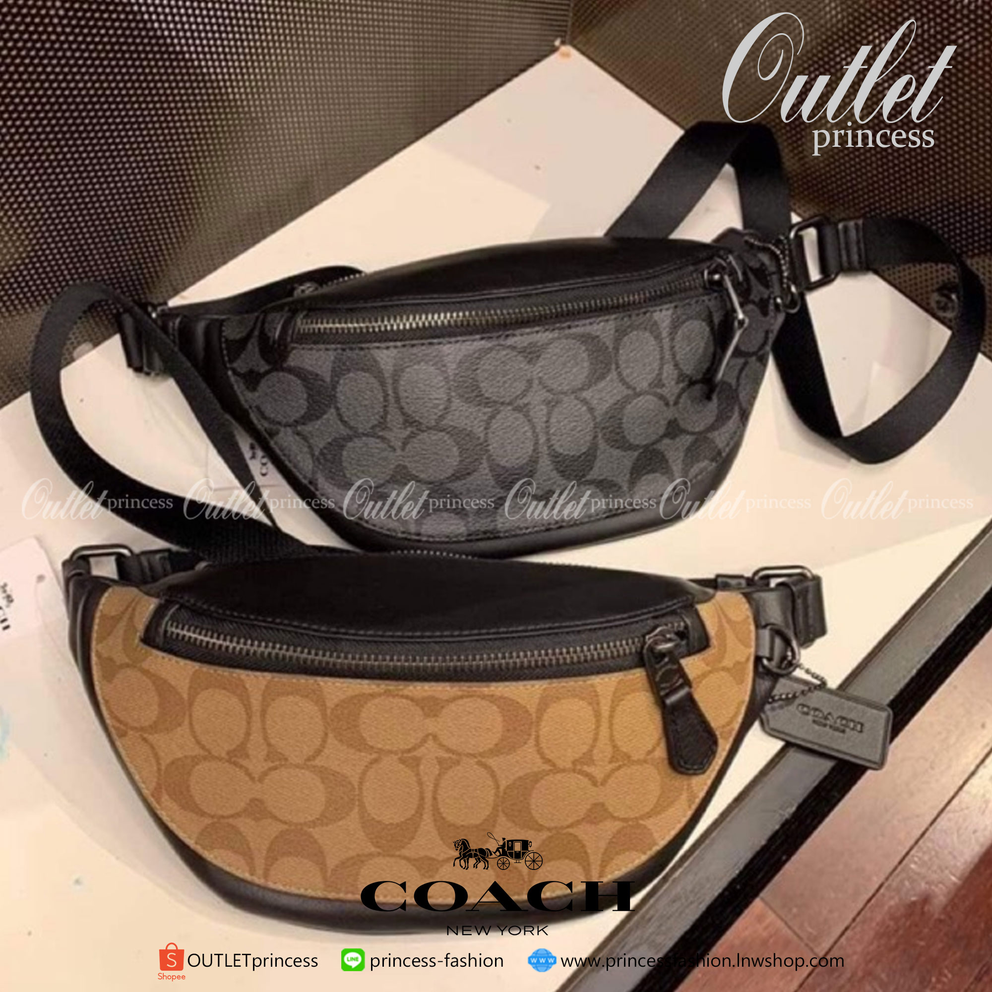 Coach F84711 Warren Mini Belt Bag In Signature Canvas กระเป๋าคาดอก คาดเอว ขนาดกำลังดี ใช้งานง่าย ใช้ได้ทั้งหญิงและชาย