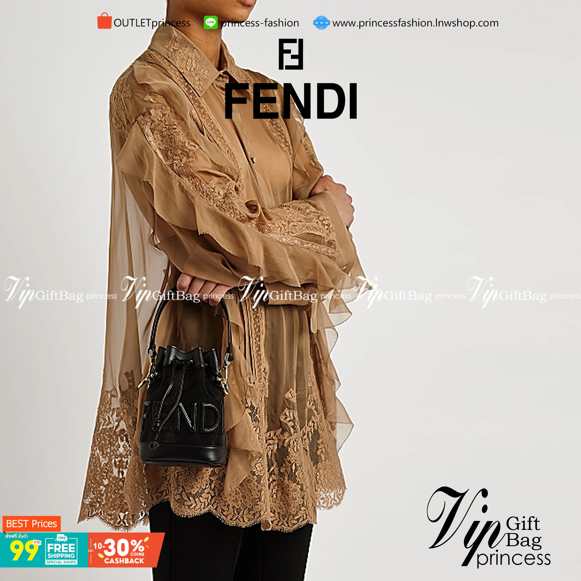 FENDI Mon Tresor Mini leather bucket bag กระเป๋าถือทรงขนมจีบสุดคิ้วท์ หรือสะพายไหล่ วัสดุหนังแท้อย่างดี รุ่นใหม่ล่าสุด สวยหรู ดูแพง คุณนายสุดไปเลยค่า ถือแล้วสวยมากๆ จุของได้กำลังดี ทรงนี้ต้องมีติดตู้ไว้สักใบนะคะ!