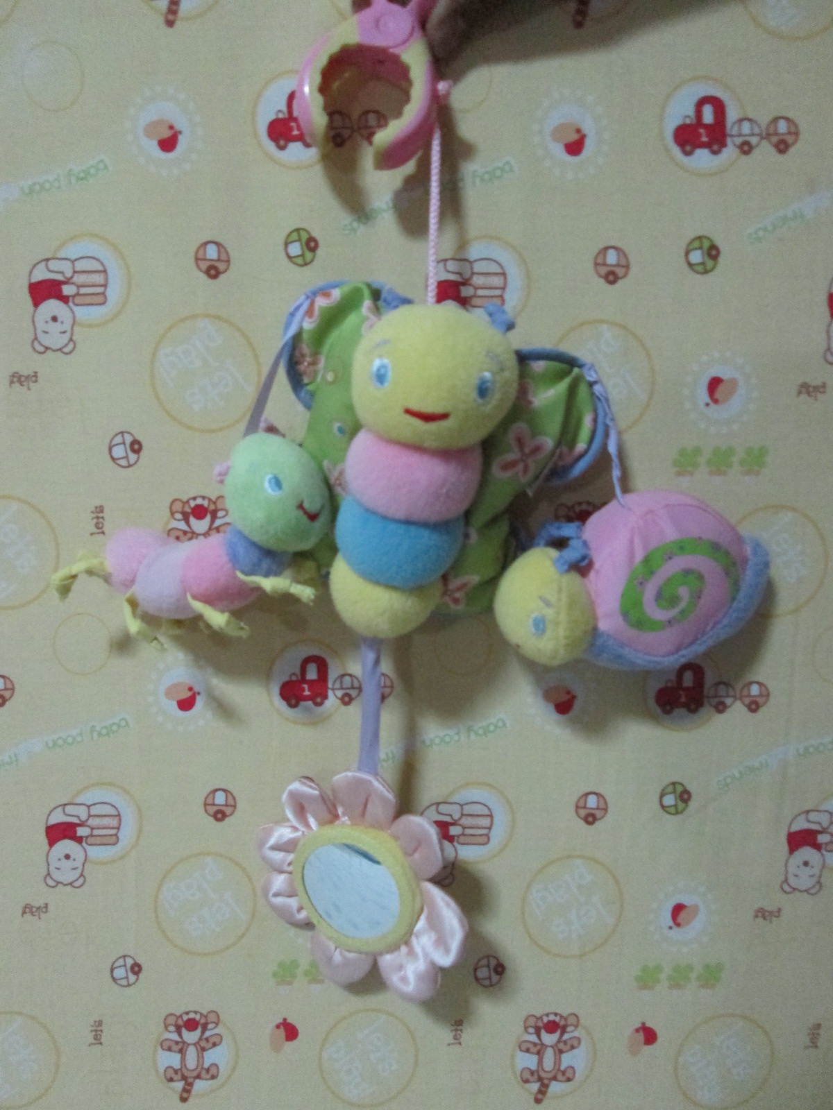 Bright Starts butterfly mini mobile baby toy clip on travel toy plush ของเล่นผ้าเสริมพัฒนาการมือสอง