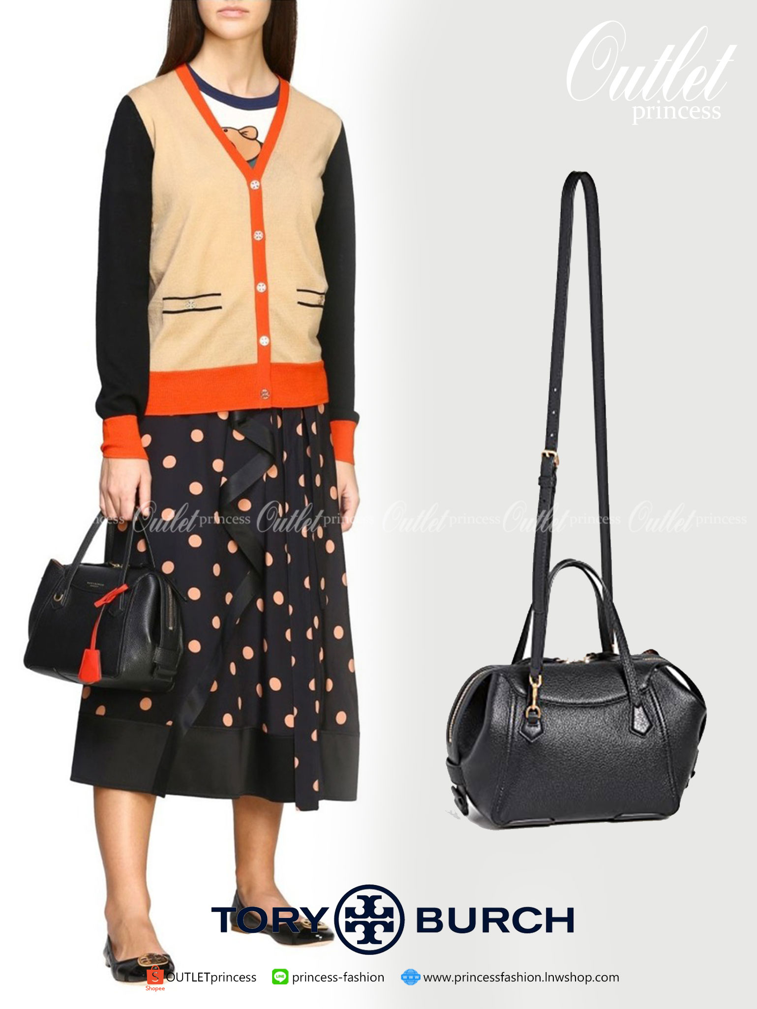 ของแท้ Tory Burch Bur Perry Small Satchel ( Style : 61169 ) กระเป๋าถือ/คล้องแขน/สะพายข้าง แบรนด์ยอดนิยม รุ่นใหม่ล่าสุดแบบคลาสสิก แบบทันสมัย สวยโดดเด่น