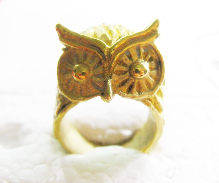 สินค้าเลิกผลิตค่ะ แหวนนกฮูกเนื้อทองเหลืองค่ะ