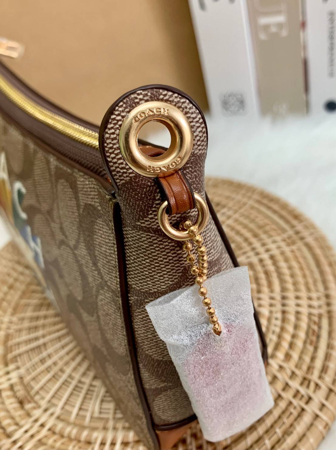 NEW ARRIVAL! นาทีนี้ต้องมีแล้วค่ะ ต้อนรับหน้าหนาวกันน! COACH JES BAGUETTE IN SIGNATURE CANVAS WITH COACH RADIAL RAINBOW ((C6817)) พร้อมส่งที่ไทย สิคค้าเข้าใหม่ค่ะ! กระเป๋าสะพายครอสบอดี้ร์ หนังแท้ น้ำหนักเบา เปิดปิดกระเป๋าแบบซิป ภายในสามารถใส่กระเป๋าเงินใบ