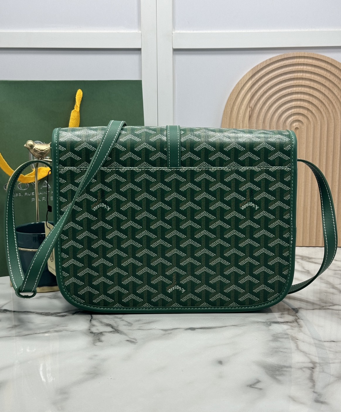 ORI | สลับแท้ GOYARD Belvedere MM Bag 29cm กระเป๋าสะพายทรงแมสเซ็นเจอร์แบรนด์หรูสัญชาติฝรั่งเศส หนังแท้ แคนวาสแท้อย่างดี