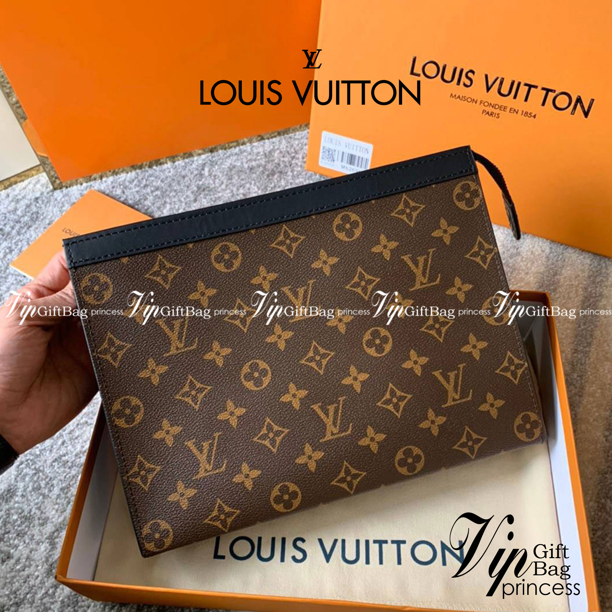 หนังแท้ LOUIS VUITTON POCHETTE VOYAGE MM พร้อมส่งที่ไทย LV CLUTCH รุ่นขายดีตลอดกาล งานหนังแท้เกรดออริจินอล ภาพสินค้าถ่ายจากงานขายจริงค่ะ