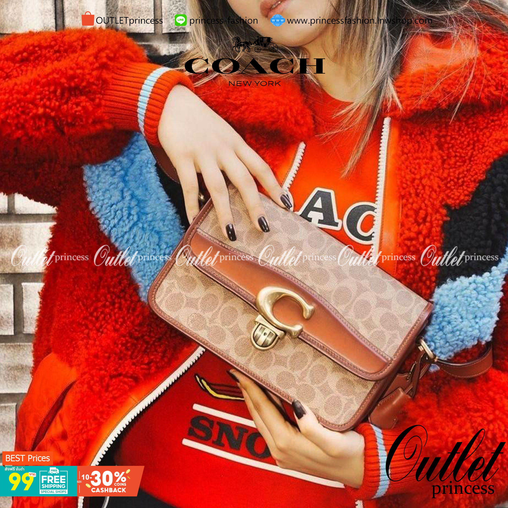 OUTLET 】COACH STUDIO SHOULDER BAG IN SIGNATURE CANVAS (COACH C6639) โอ้โห!! ตลึงเลย สวยฟาดมากๆเทอ!! 🌺ห้ามพลาดนะยูวว🤩รุ่นคลาสสิค เรียบหรู ดูแพงสุดๆ //พร้อมส่งก่อนใคร ยังไม่มีในช็อปไทยนะยูวว😘//กระเป๋าสะพาย คลอสบอดี ดีไซน์เฉียบ สายปรั
