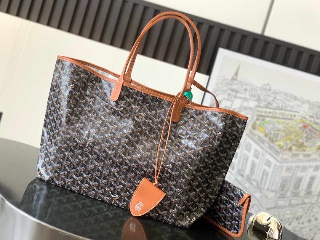 GOYARD PM TOTE BAG กระเป๋าทรงโท้ทใบใหญ่ หนังแท้สวยเป๊ะ เกรดท็อปออริ สลับแท้ 1:1 เกรดดีสุด ใช้ต่างประเทศได้ ผ่านทุก ตม.