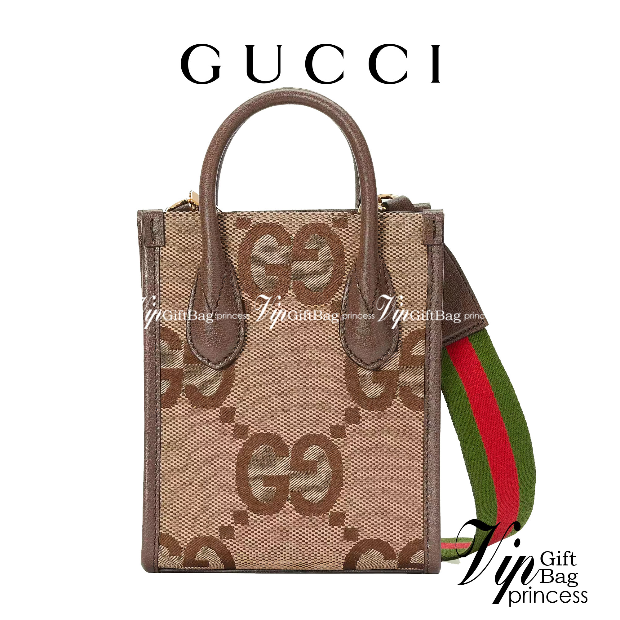 หนังแท้ 】GUCCI Jumbo GG mini tote bag 16cm พร้อมส่งที่ไทย เกรดออริจินอล ลายใหม่ Jumbo Double G กระเป๋าโท้ทใบเล็กโดดเด่นด้วยเว็บเฮาส์สีเขียวและสีแดงอันเป็นเอกลักษณ์ ซึ่งเป็นหัวเข็มขัดแบบร่วมสมัยของกุชชี่จากยุค 70 เสริมการออกแบบแต่ละชิ้นด้วยโลโก้ที่เด่นชัด 