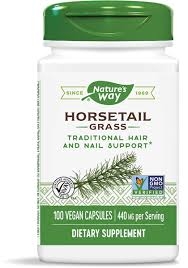 ส่งฟรีลงทะเบียนมีพร้อมส่งค่ะ Natures Way Horsetail Grass 440 mg 100 Capsules