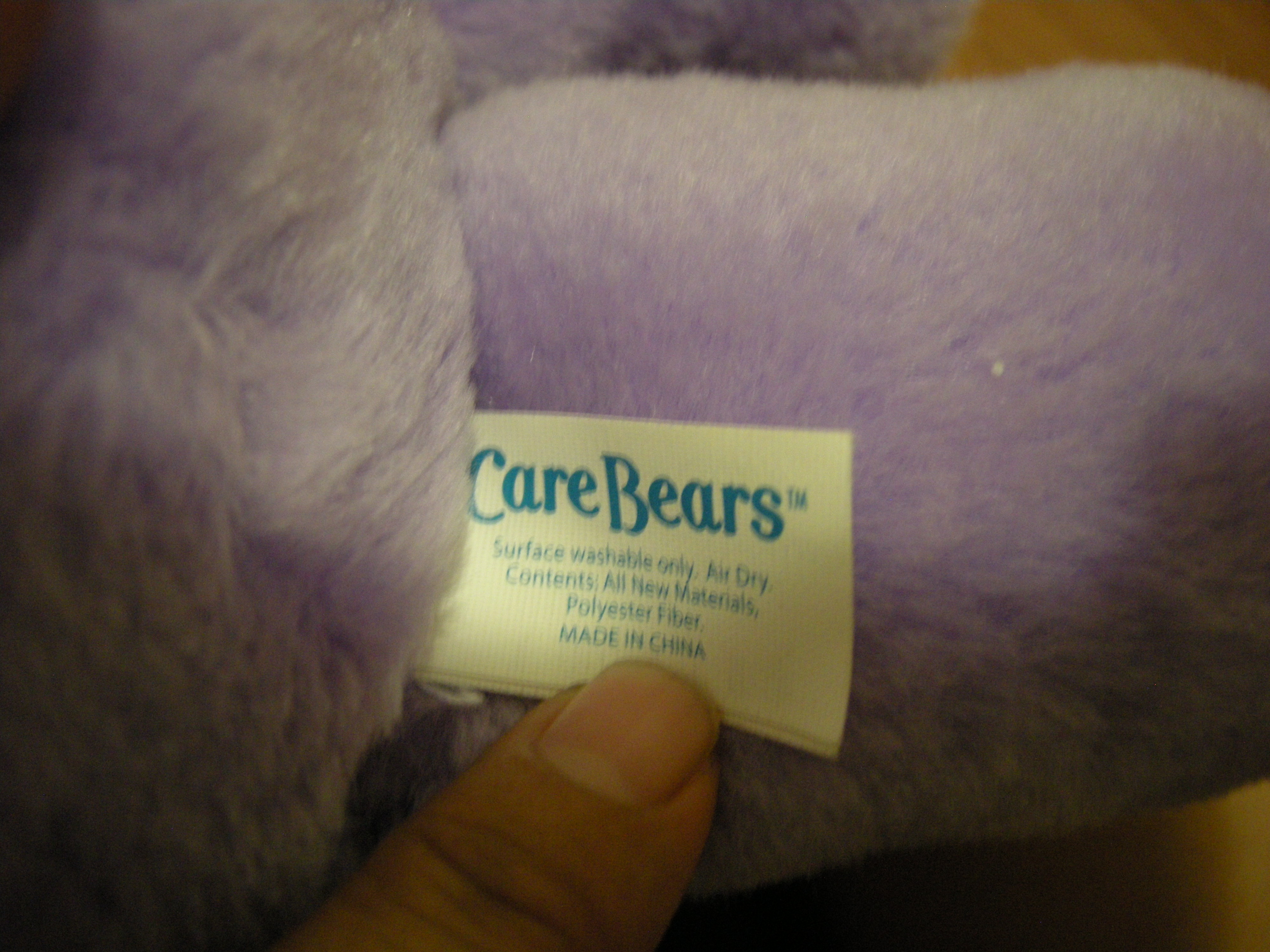 CARE BEARS PLUSH PURPLE TALKING HARMONY STUFFED ของเล่นมือสองสภาพดี