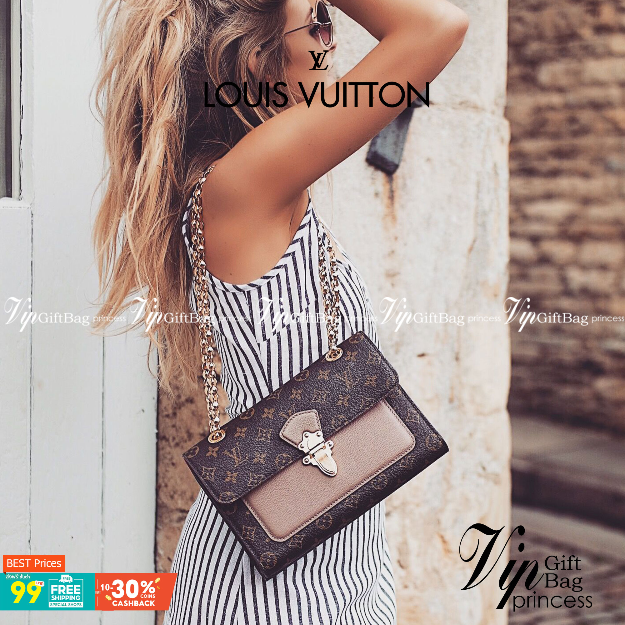 หนังแท้ LOUIS VUITTON VICTOIRE BAG พร้อมส่งที่ไทย