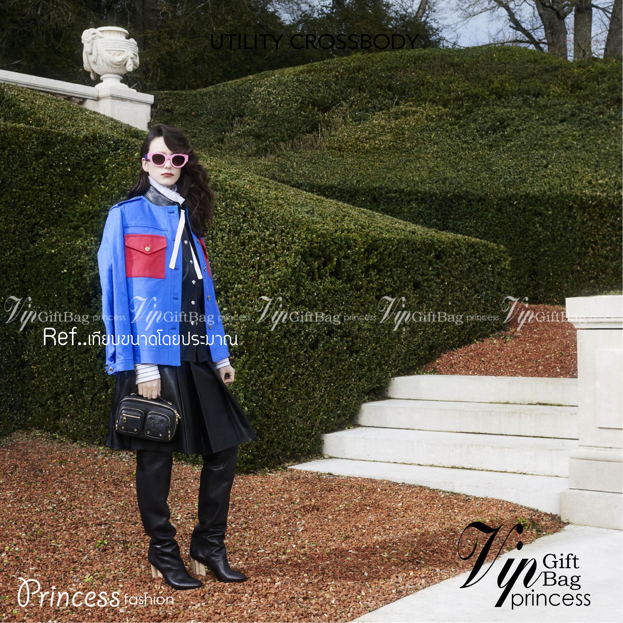 LV UTILITY CROSSBODY Monogram coated canvas ภาพถ่ายจากงานขายจริง ใช้งานต่างประเทศได้