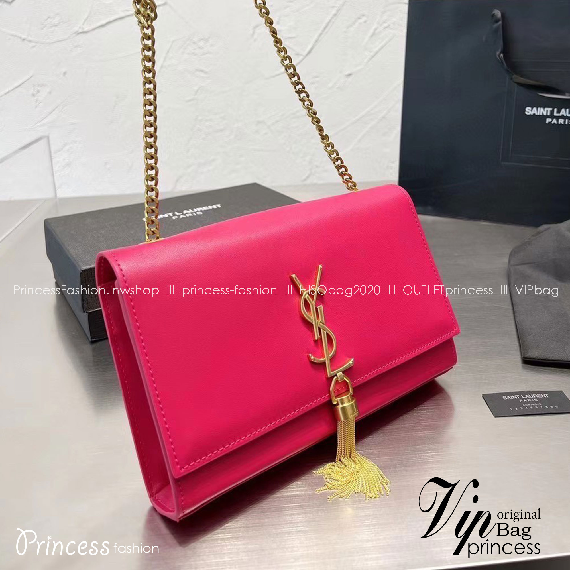 YSL Kate Tassel Shoulder Bag / YSL BAG พร้อมส่ง 6 สี กระเป๋าสะพายแบรนด์หรู รุ่นฮิตลอดกาล งานสวยดูดีมีระดับ ปั้มทุกจุด งานหนังเรียบสวยมากๆ
