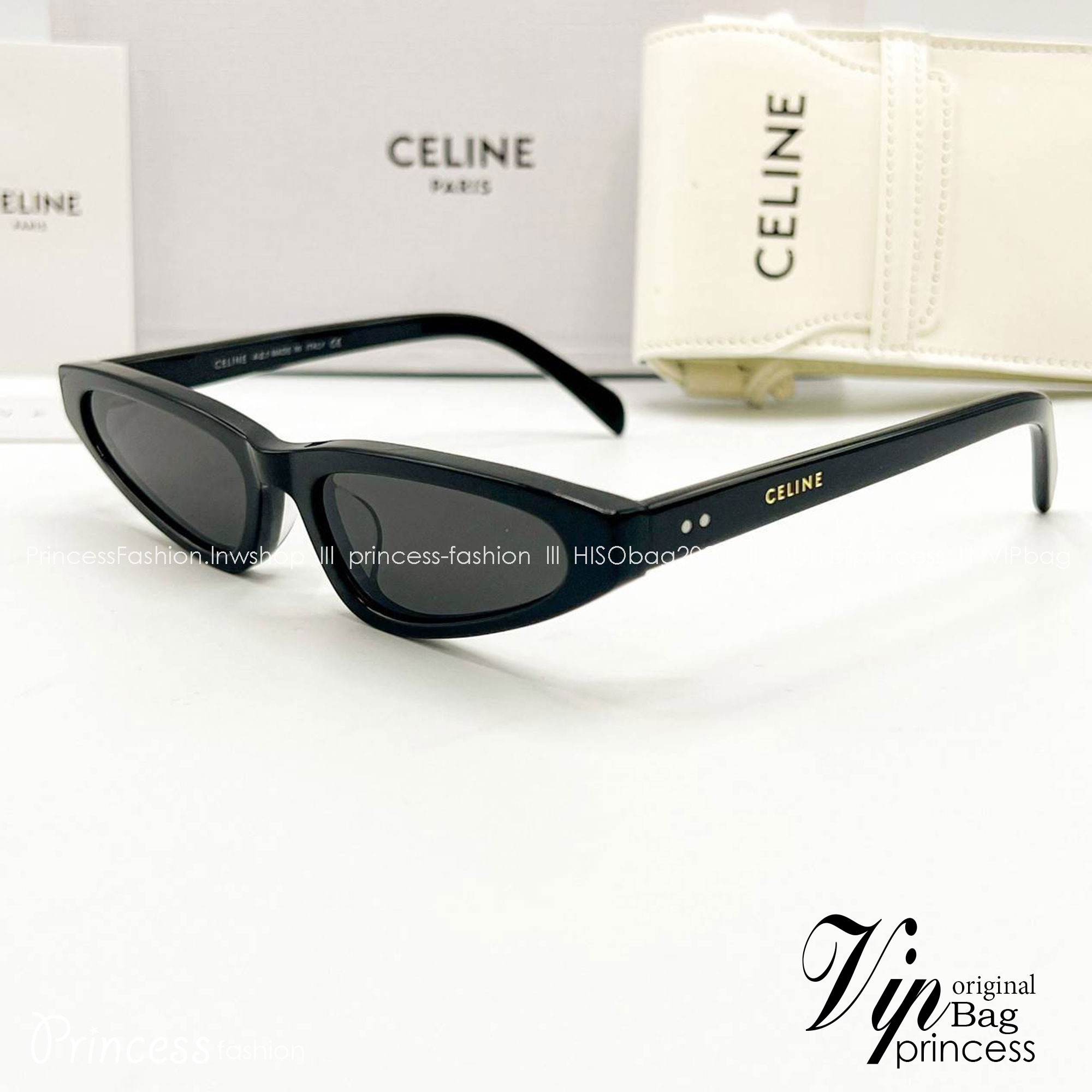 แว่นตาลิซ่า Celine Sunglass เกรดท็อปออริ 1:1 สลับแท้ ใช้งานต่างประเทศได้ ภาพถ่ายจากงานขายจริง สวยแบบตะโกน มาพร้อมอุปกรณ์ครบเซ็ท