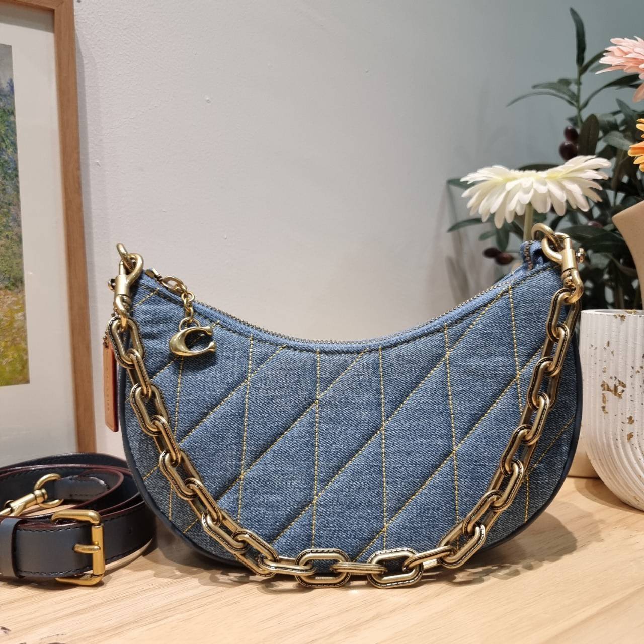 พร้อมส่ง 4 สี COACH CP148 MIRA SHOULDER BAG WITH PILLOW QUILTING กระเป๋าสะพายดีไซน์สวย 🧡 เกรดท็อปออริจินอล 1:1 สลับแท้ เกรดดีสุด ใช้งานต่างประเทศได้