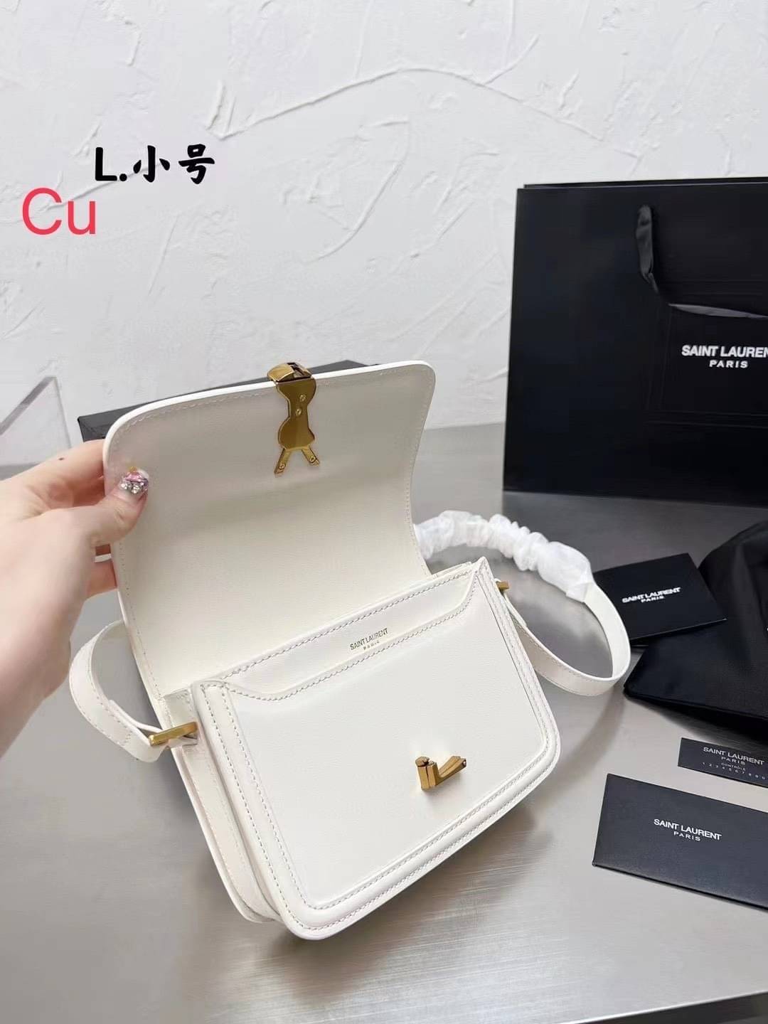 YSL Solferino Leather Shoulder Bag 9" คอลเล็คชั่นน้องโรเซ่ ROSE BP ที่สุดแห่งความคลาสสิก หนังสวยมาก กระเป๋าสะพายรุ่นที่สาวๆ ทุกคนควรมีติดตู้