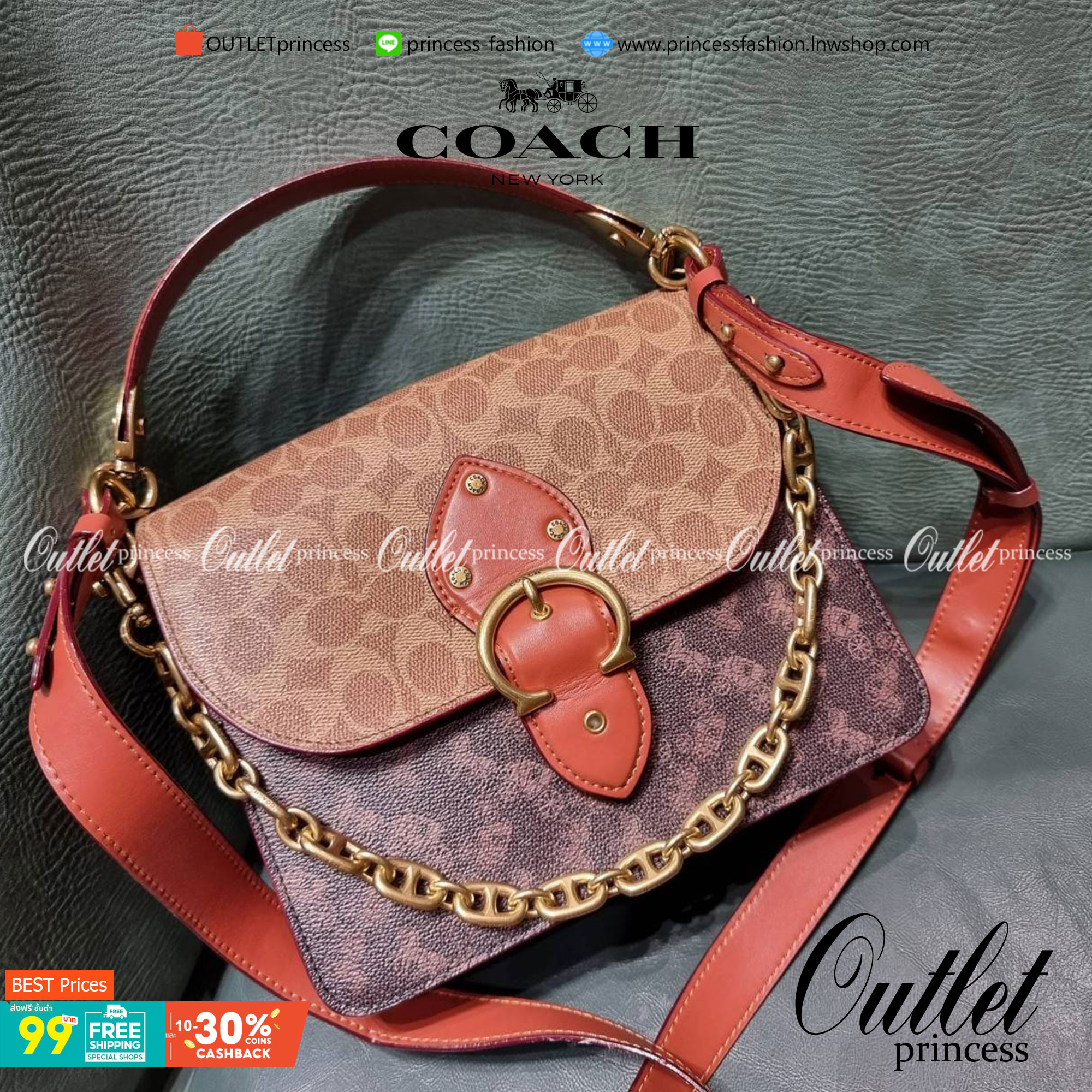 COACH C2418 BEAT SHOULDER IN SIGNATURE CANVAS WITH HORSE AND CARRIAGE PRINT กระเป๋าสะพายดีไซน์เลิศสุดหรู ปังกับดีเทลที่สุดใบนี้ เพราะมาพร้อมสายถึง 3 แบบ สลับใช้ไปรัวๆ หลากหลายไม่จำเจ สวยได้ทุกวัน เปิด-ปิดด้วยกระดุมแน่นหนา ภายในเป็นช่องโล่ง แบ่งสัดส่วน ใส่