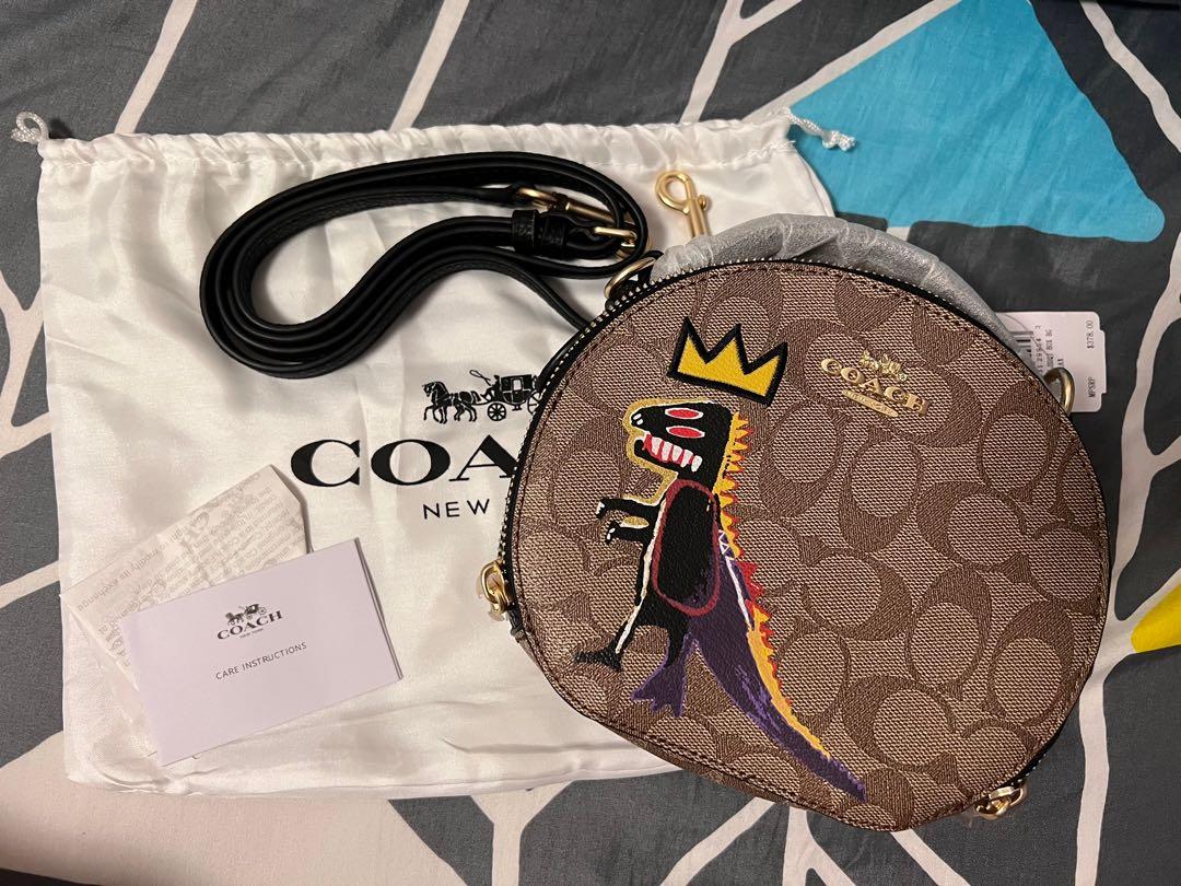 OUTLET 】COACH X JEAN-MICHEL BASQUIAT CANTEEN CROSSBODY IN SIGNATURE CANVAS (COACH C5658) พร้อมส่งที่ไทย ราคาสุดคุ้ม
