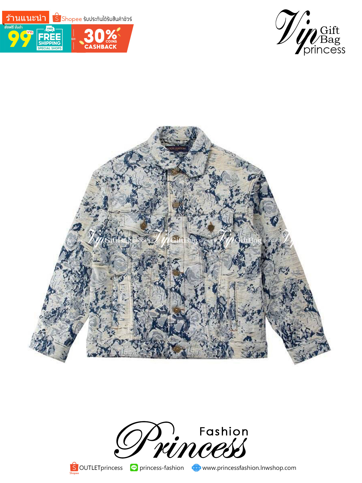 LV Classic Denim Jacket / LOUIS VUITTON Jacket เสื้อแจ็คเก็ตเดนิมทรงคลาสสิก เกรดออริจินอล มีป้ายแท็กที่คอเสื้อ ใส่ได้ทั้งผู้หญิงผู้ชาย พร้อมส่งที่ไทย ภาพสินค้าถ่ายจากงานขายจริง ใช้งานต่างประเทศได้