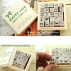 ชุดปั๊มแมวๆกล่องไม้ HAPPY LIFE Diary Stamp Set