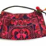 กระเป๋าผ้าแม้วลายปัก โทนชมพู KL 00044