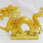 สินค้าหมดค่ะ มังกรทองถือลูกแก้วเสริมบารมีโชคลาภ แก้ชงปีระกา ปี2560ค่ะ
