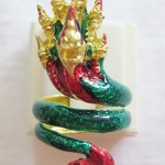 สินค้าหมดค่ะ แหวนพญานาค7เศียรเนื้อทองเหลืองลงยาสีเขียว เสริมอำนาจ คุ้มครองค่ะ