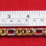 เลสข้อมือชุบเงินทองลายฟิกาโร่(Figaro)ค่ะ